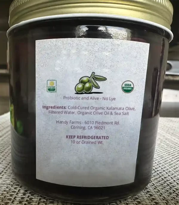 Cold Cured Organic Kalamata Olives - Image 2